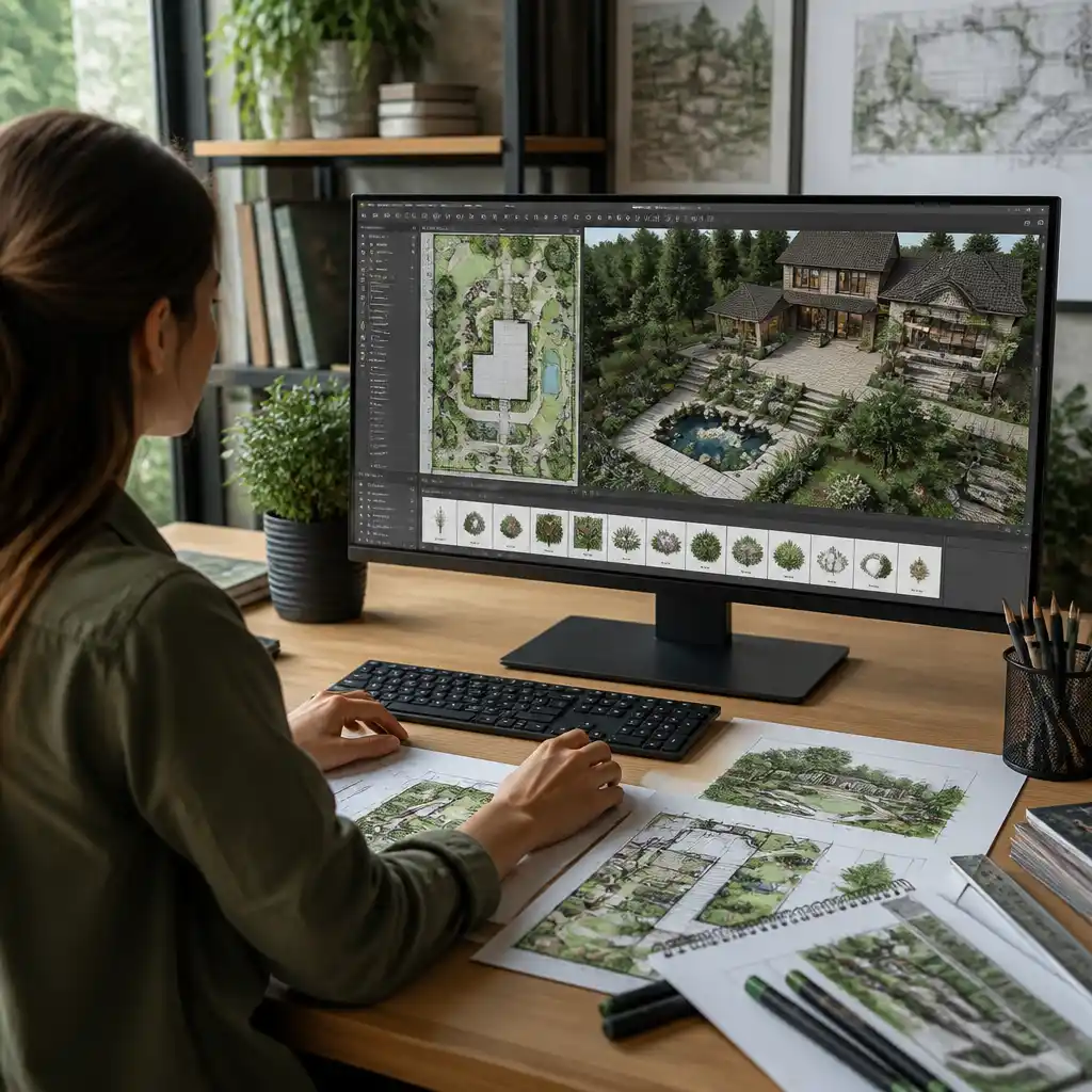 Ландшафтный дизайн в программе Realtime Landscaping Architect: от плана до видеопрогулки