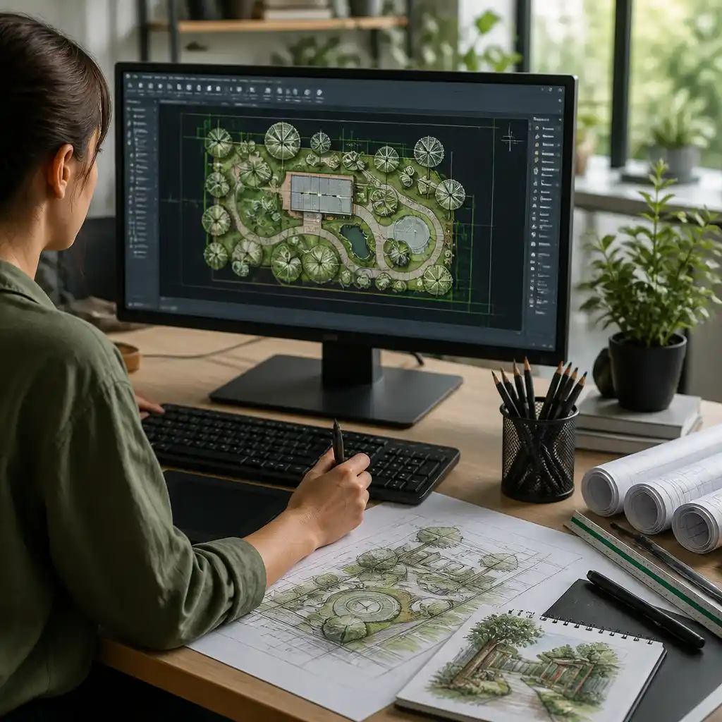 Autodesk AutoCAD для начинающих ландшафтных дизайнеров
